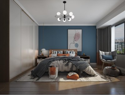 北欧卧室3D模型下载